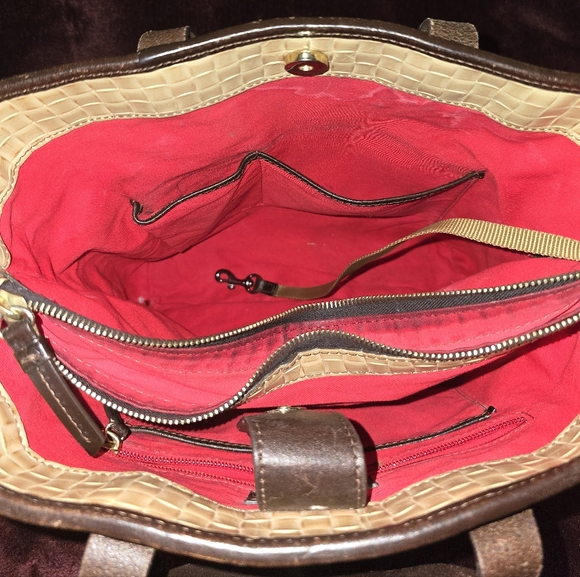 Dooney & Bourke Tan Woven Leather Tote - Picture 13 of 16